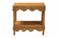 bali & pari Oteria Bohemian Light Honey Scalloped Rattan Side Table FredCo