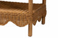 bali & pari Oteria Bohemian Light Honey Scalloped Rattan Side Table FredCo