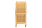 bali & pari Ovalet Modern Bohemian Natural Brown Rattan 2-Door Sideboard FredCo