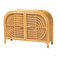 bali & pari Ovalet Modern Bohemian Natural Brown Rattan 2-Door Sideboard FredCo