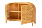 bali & pari Ovalet Modern Bohemian Natural Brown Rattan 2-Door Sideboard FredCo