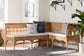 bali & pari Oxford Bohemian Light Honey Rattan 2-Piece Dining Nook Bench Set FredCo