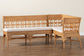 bali & pari Oxford Bohemian Light Honey Rattan 2-Piece Dining Nook Bench Set FredCo