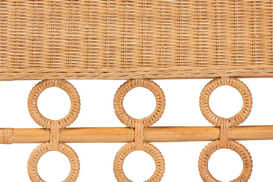 bali & pari Oxford Bohemian Light Honey Rattan 2-Piece Dining Nook Bench Set FredCo