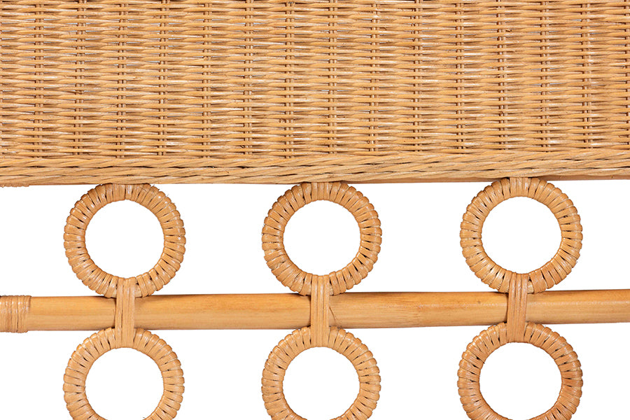 bali & pari Oxford Bohemian Light Honey Rattan 3-Piece Living Room Chair Set FredCo