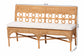 bali & pari Oxford Bohemian Light Honey Rattan Dining Bench FredCo