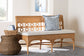 bali & pari Oxford Bohemian Light Honey Rattan Dining Bench FredCo