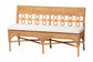 bali & pari Oxford Bohemian Light Honey Rattan Dining Bench FredCo