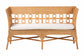 bali & pari Oxford Bohemian Light Honey Rattan Dining Bench with Armrests FredCo