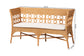 bali & pari Oxford Bohemian Light Honey Rattan Dining Bench with Armrests FredCo