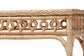 bali & pari Oxford Braided Natural Rattan Console Table with Open Shelf - Coastal Boho Entryway or Hallway Accent Table with Decorative Loop Detailing FredCo