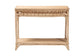 bali & pari Oxford Braided Natural Rattan Console Table with Open Shelf - Coastal Boho Entryway or Hallway Accent Table with Decorative Loop Detailing FredCo