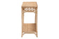bali & pari Oxford Braided Natural Rattan Console Table with Open Shelf - Coastal Boho Entryway or Hallway Accent Table with Decorative Loop Detailing FredCo