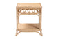 bali & pari Oxford Braided Natural Rattan End Table with Shelf - Square Boho Accent Table with Decorative Loop Detailing, Coastal Style for Living Room or Bedroom FredCo