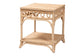 bali & pari Oxford Braided Natural Rattan End Table with Shelf - Square Boho Accent Table with Decorative Loop Detailing, Coastal Style for Living Room or Bedroom FredCo