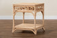 bali & pari Oxford Braided Natural Rattan End Table with Shelf - Square Boho Accent Table with Decorative Loop Detailing, Coastal Style for Living Room or Bedroom FredCo