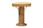 bali & pari Pabla Bohemian Light Honey Rattan Scalloped Accent Table FredCo