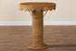 bali & pari Pabla Bohemian Light Honey Rattan Scalloped Accent Table FredCo