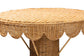 bali & pari Pabla Bohemian Light Honey Rattan Scalloped Accent Table FredCo