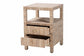 bali & pari Paine Bohemian Woven Grasscloth 2-Drawer Nightstand FredCo