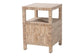 bali & pari Paine Bohemian Woven Grasscloth 2-Drawer Nightstand FredCo
