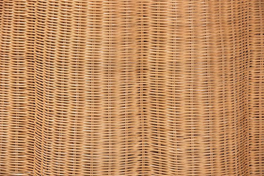 bali & pari Palm Bohemian Honey Scallop Rattan End Table FredCo