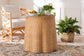 bali & pari Palm Bohemian Honey Scallop Rattan End Table FredCo