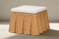 bali & pari Palm Bohemian Honey Scallop Rattan Ottoman FredCo