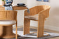 bali & pari Palm Bohemian Light Honey Rattan Dining Chair FredCo