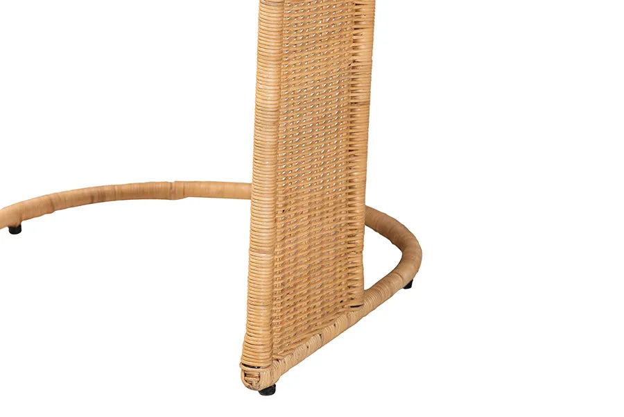 bali & pari Palm Bohemian Light Honey Rattan Dining Chair FredCo