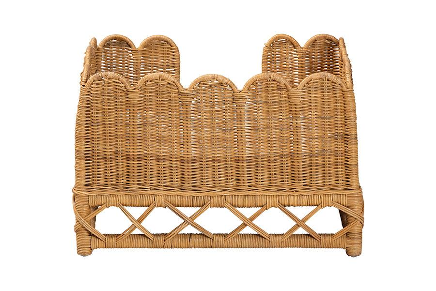 bali & pari Palm Bohemian Light Honey Rattan Pet Bed FredCo