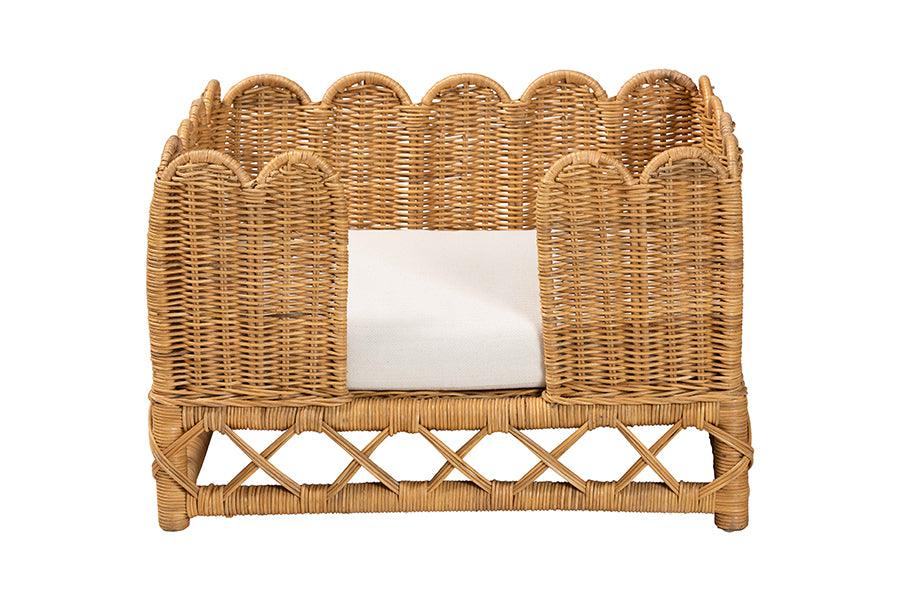 bali & pari Palm Bohemian Light Honey Rattan Pet Bed FredCo