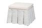 bali & pari Palm Bohemian White Scallop Rattan Ottoman FredCo