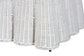 bali & pari Palm Bohemian White Scallop Rattan Ottoman FredCo