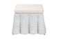bali & pari Palm Bohemian White Scallop Rattan Ottoman FredCo