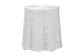 bali & pari Palm Bohemian White Scalloped Rattan End Table FredCo
