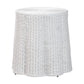 bali & pari Palm Bohemian White Scalloped Rattan End Table FredCo