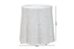 bali & pari Palm Bohemian White Scalloped Rattan End Table FredCo