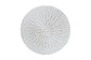 bali & pari Palm Bohemian White Scalloped Rattan End Table FredCo