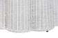 bali & pari Palm Bohemian White Scalloped Rattan End Table FredCo