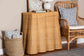 bali & pari Palm Scallop Natural Rattan Console Table - Handwoven Wicker Accent Table for Hallway or Entryway, Coastal & Boho Décor, Rectangle 36" FredCo