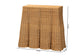 bali & pari Palm Scallop Natural Rattan Console Table - Handwoven Wicker Accent Table for Hallway or Entryway, Coastal & Boho Décor, Rectangle 36" FredCo