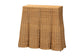 bali & pari Palm Scallop Natural Rattan Console Table - Handwoven Wicker Accent Table for Hallway or Entryway, Coastal & Boho Décor, Rectangle 36" FredCo