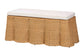 bali & pari Palm Scallop Natural Rattan Ottoman with Cushion - Handwoven Wicker Accent Bench for Living Room, Bedroom or Entryway, Coastal Boho Style Accent Furniture, Rectangle FredCo