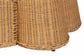bali & pari Palm Scallop Natural Rattan Ottoman with Cushion - Handwoven Wicker Accent Bench for Living Room, Bedroom or Entryway, Coastal Boho Style Accent Furniture, Rectangle FredCo