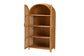 bali & pari Paloma Modern Bohemian Light Honey Rattan Large Storage Cabinet FredCo