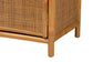 bali & pari Paloma Modern Bohemian Light Honey Rattan Large Storage Cabinet FredCo