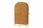 bali & pari Paloma Modern Bohemian Light Honey Rattan Large Storage Cabinet FredCo