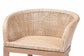 bali & pari Papua Modern Bohemian Antique White Washed Rattan and Mahogany Wood Counter Stool FredCo