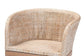 bali & pari Papua Modern Bohemian Antique White Washed Rattan and Mahogany Wood Dining Chair FredCo